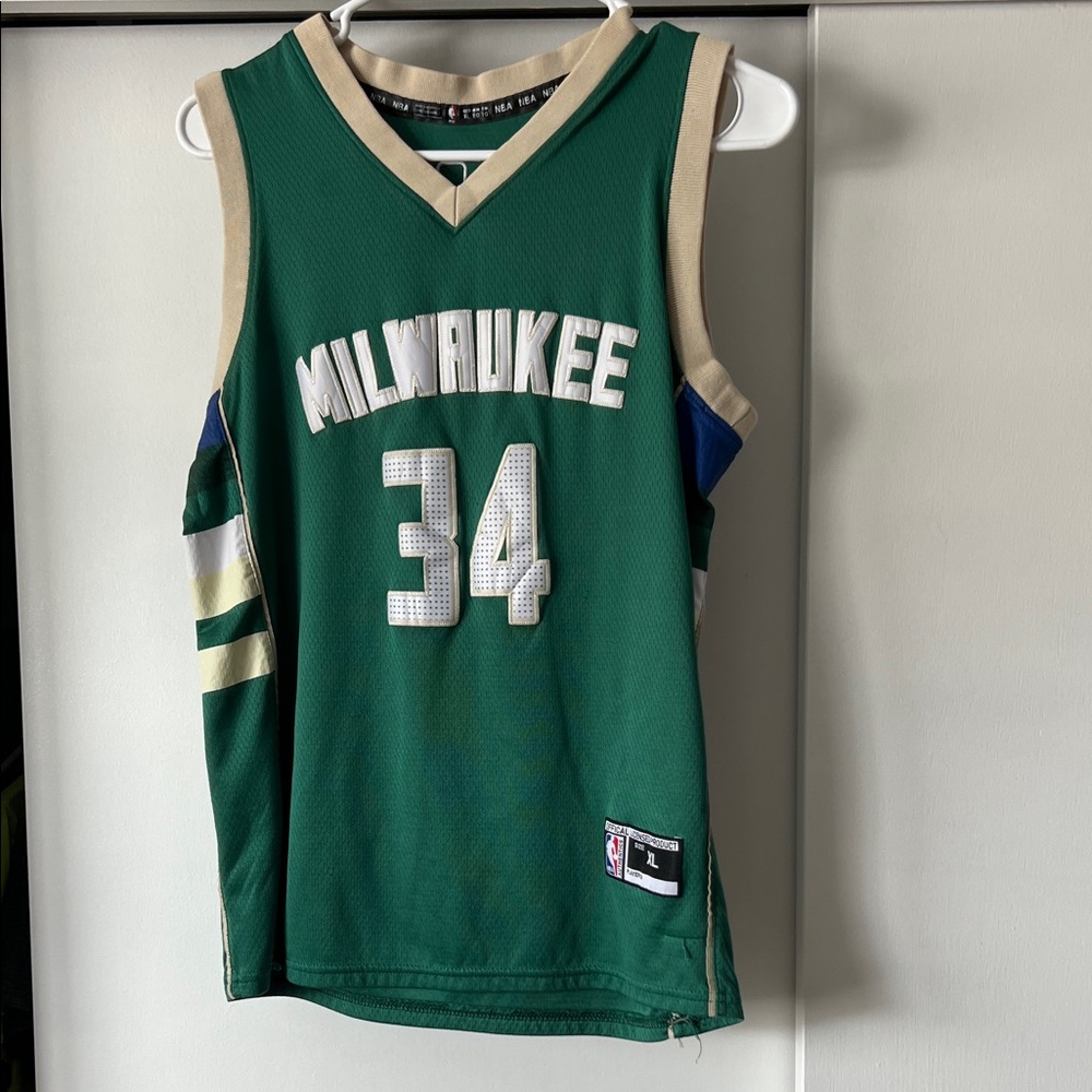 NBA Green and Cream Jersey